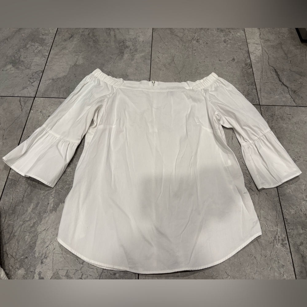 White House Black Market White Off-Shoulder Blouse